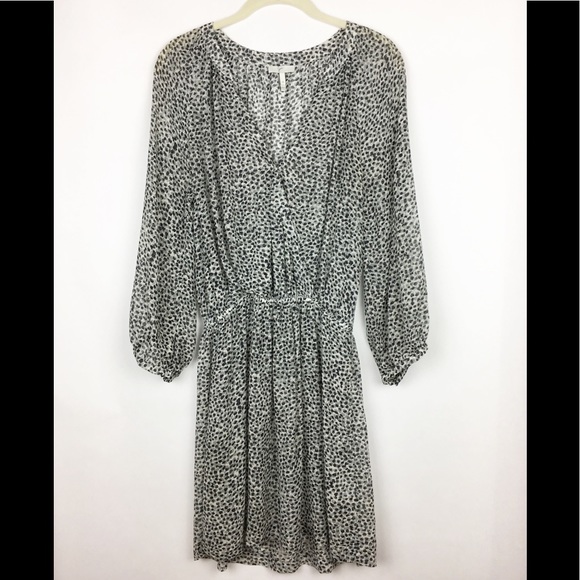 Joie Dresses & Skirts - Joie Silk Animal Print Faux Wrap Dress Medium